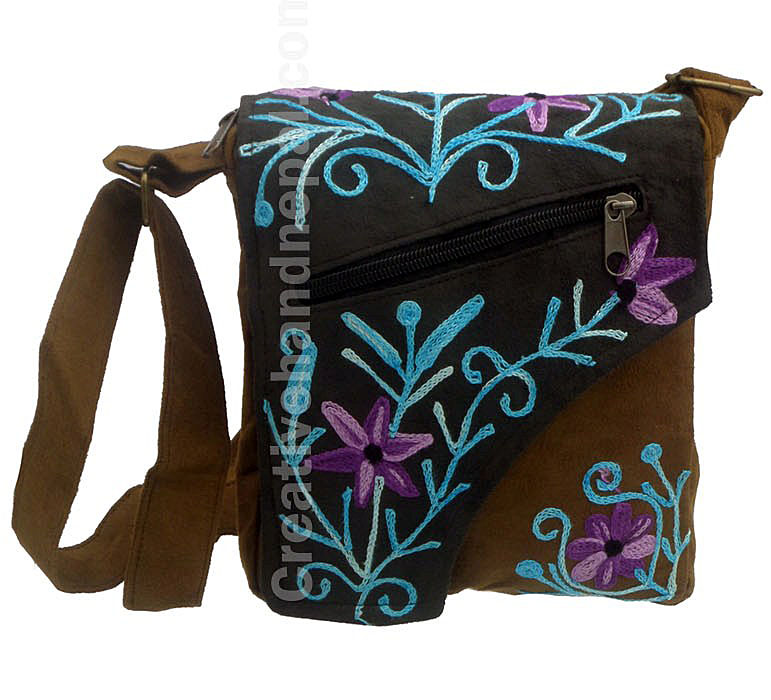 Bhaka Suede Travel passport Bag Creativehand Nepal